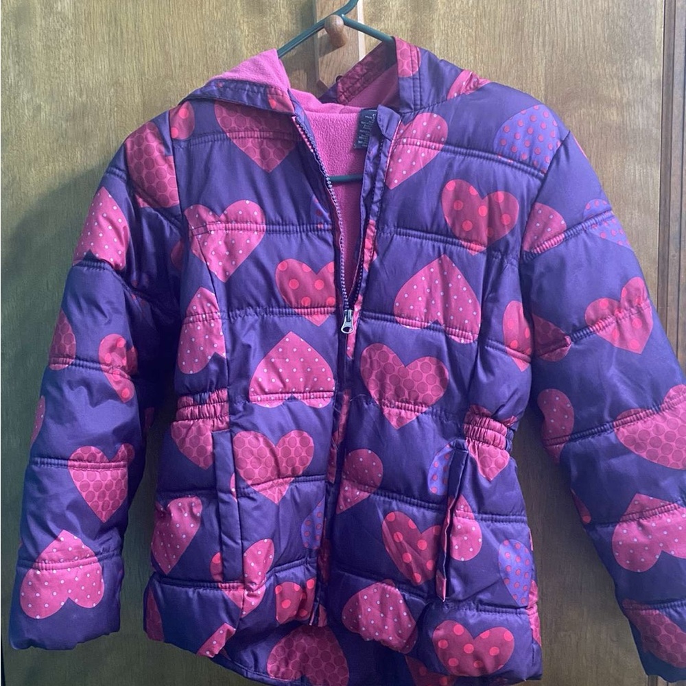 Pink and purple puff jacket
